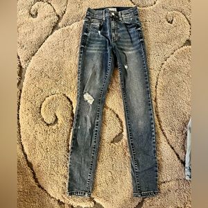 Blue high rise Garage skinny jeans size (00/23)